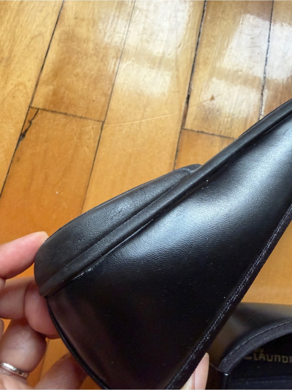 CL by Laundry Black Bow-Accent Ballet Flats - Picture 4 of 8
